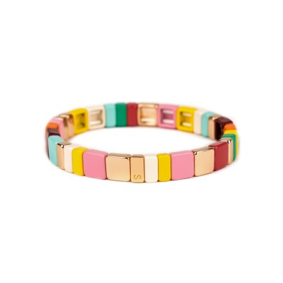 Bracelet Simone à Bordeaux Hubba Opéra en métal doré émaillé