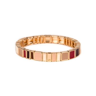 Bracelet Simone à Bordeaux Hubba Mabillon en métal doré émaillé serti
