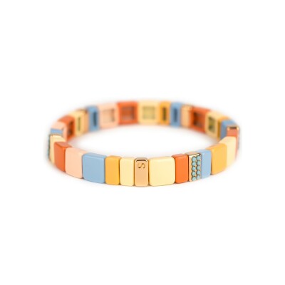 Bracelet Simone à Bordeaux Hubba Strass Dune en métal doré émaillé