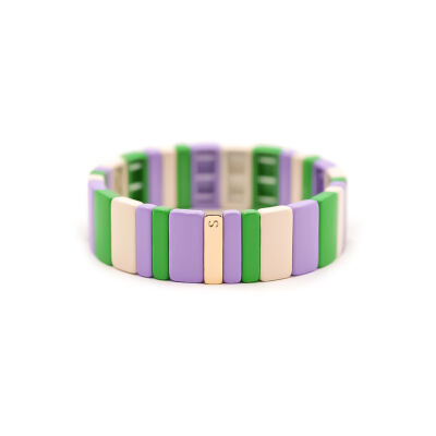Bracelet Simone à Bordeaux Hubba en métal émaillé multicolore