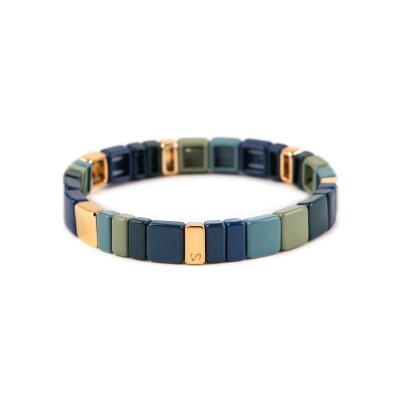 Bracelet Simone à Bordeaux Hubba Frisson en métal doré émaillé
