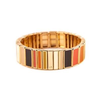 Bracelet Simone à Bordeaux Hubba Maxi Serti Canopée en métal doré émaillé serti