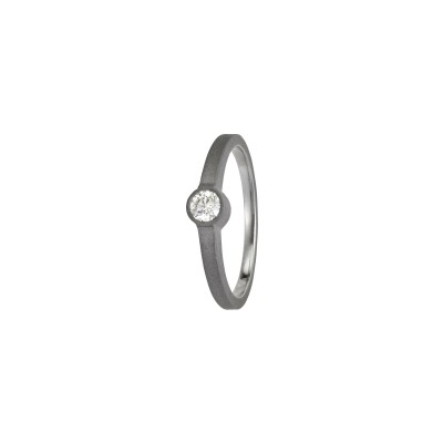 Solitaire L'Atelier du Tantale Diamants Zêta 2.9mm en tantale et diamant 0.10ct