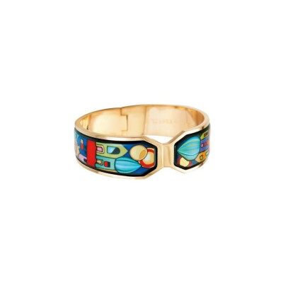Bracelet FREYWILLE Hommage à Hundertwasser en plaqué or jaune et email