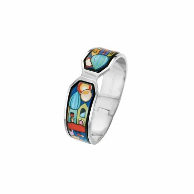 Bracelet FREYWILLE Hommage à Hundertwasser Contessa en email plaqué rhodium-palladium