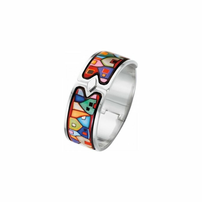 Bracelet FREYWILLE Hommage à Hundertwasser Royal en émail plaqué rhodium-palladium