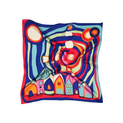 Gavroche 53x53 FREYWILLE Hommage à Hundertwasser en soie