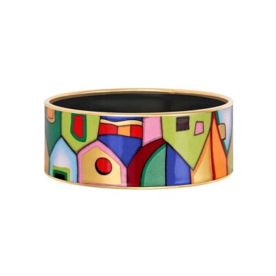 Bracelet Cerclé Donna FREYWILLE Hommage à Hundertwasser en email et plaqué or