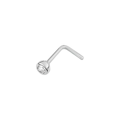 Bijou de nez en or blanc et oxyde de zirconium