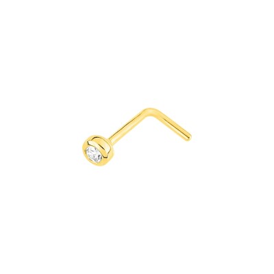 Bijou de nez en or jaune et oxyde de zirconium