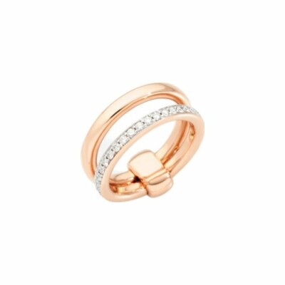 Bague Pomellato Iconica en or rose et diamants