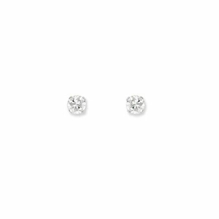 Boucles d'oreilles en or blanc et oxyde de zirconium