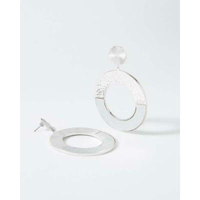 Boucles d'oreilles FlowersforZoé ILLUSION en acier et cuir