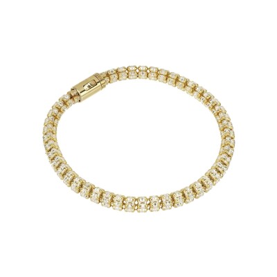 Bracelet Desmos Infinity en argent et argent doré, 18 cm