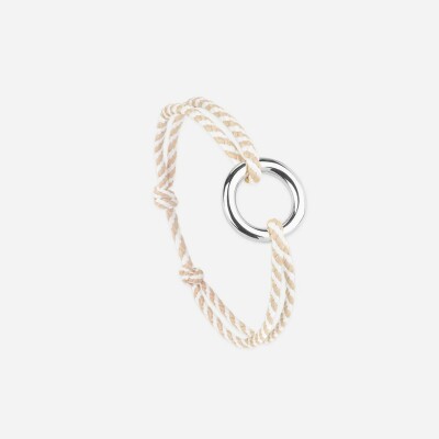 Bracelet sur cordon Le Vent à la Française Cercle en plaqué argent
