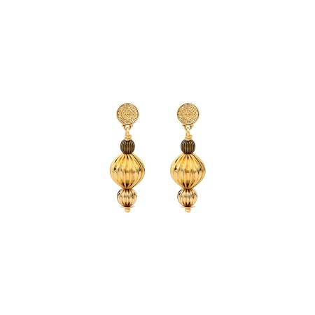 Boucles d'oreilles pendantes Satellite en métal doré à l'or jaune 14ct