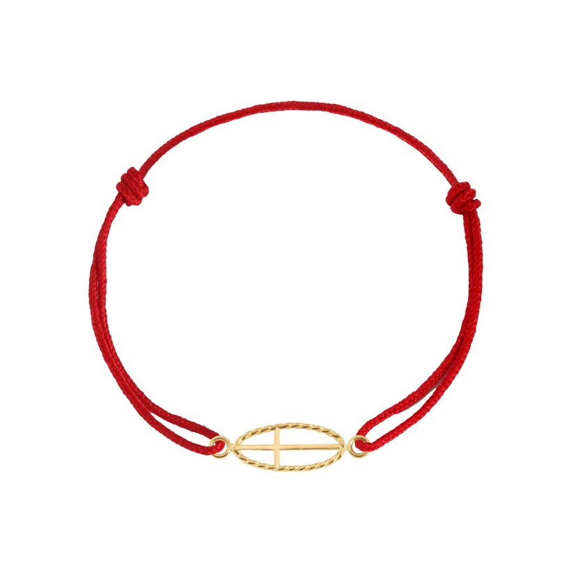 Bracelet Charlet Iris Croix GM en or jaune