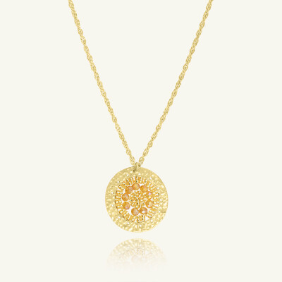 Collier Sàntibé Bijoux Isabella en laiton, métal doré et perles doré
