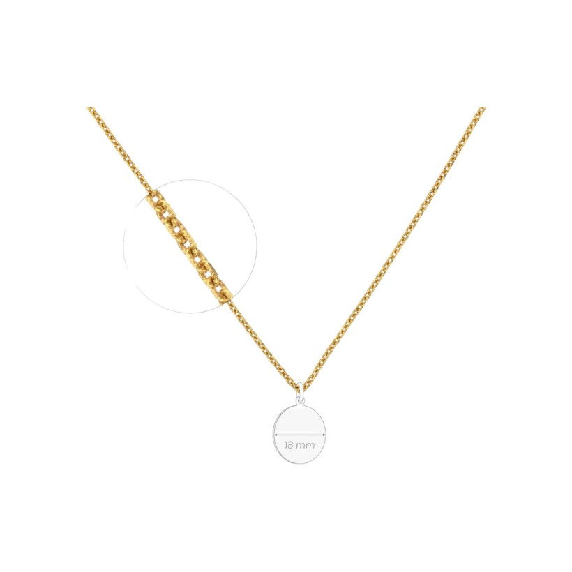 Arthus bertrand Maille Striée chain in yellow gold