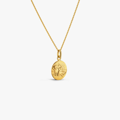 Arthus Bertrand Noah's ark Elephant medal, sandblasted yellow gold