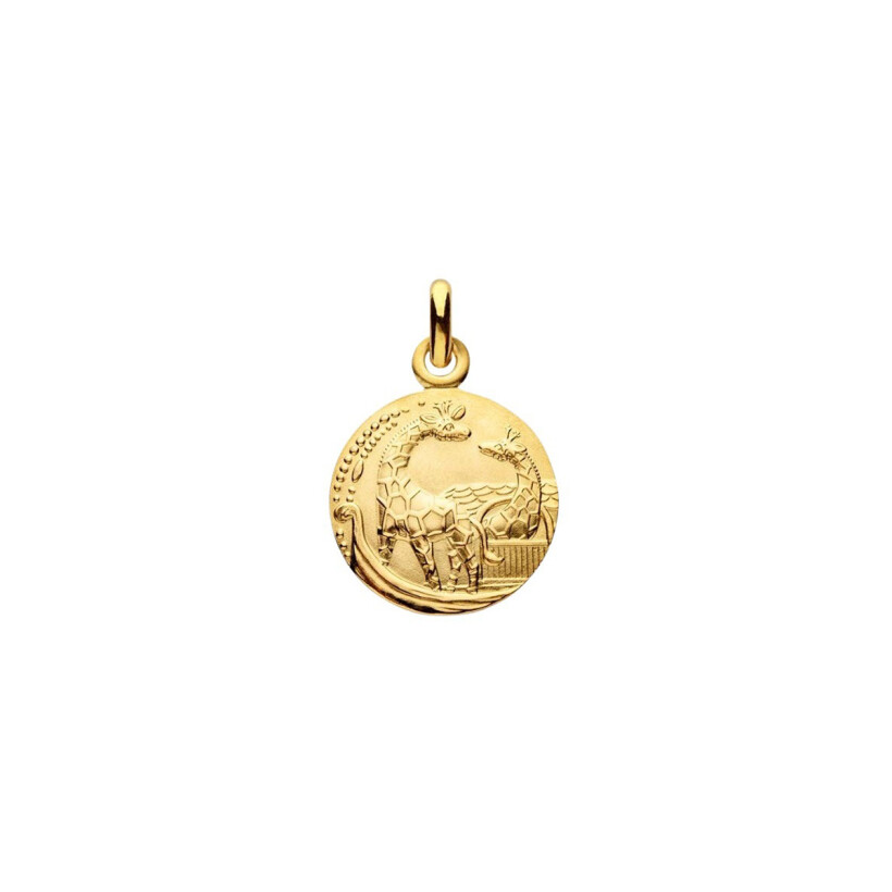 Médaille Arthus Bertrand Arche de Noé Girafe en or jaune sablé