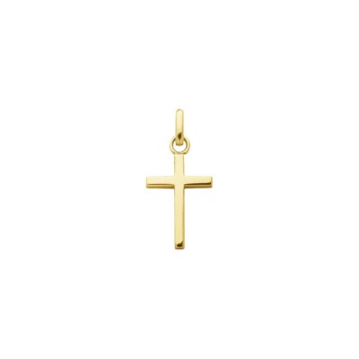 Médaille Augis Croix fil carré en or jaune, 14mm