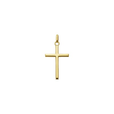 Médaille Augis Croix fil carré en or jaune, 18mm