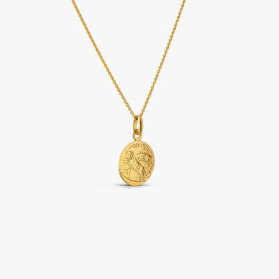 Arthus Bertrand Noah's ark Tiger medal, sandblasted yellow gold