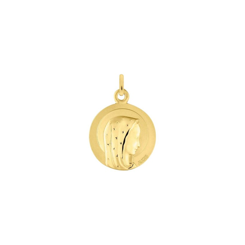 Médaille Augis Vierge Stella Maris en or jaune, 16mm