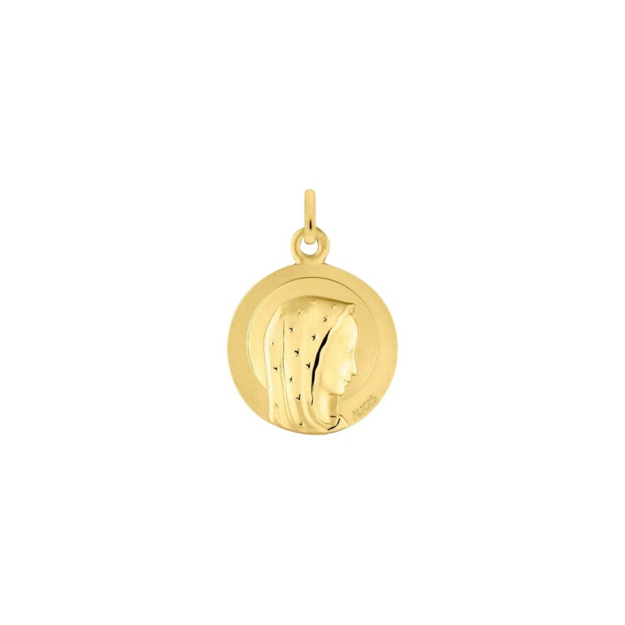 Médaille Augis Vierge Stella Maris en or jaune, 16mm