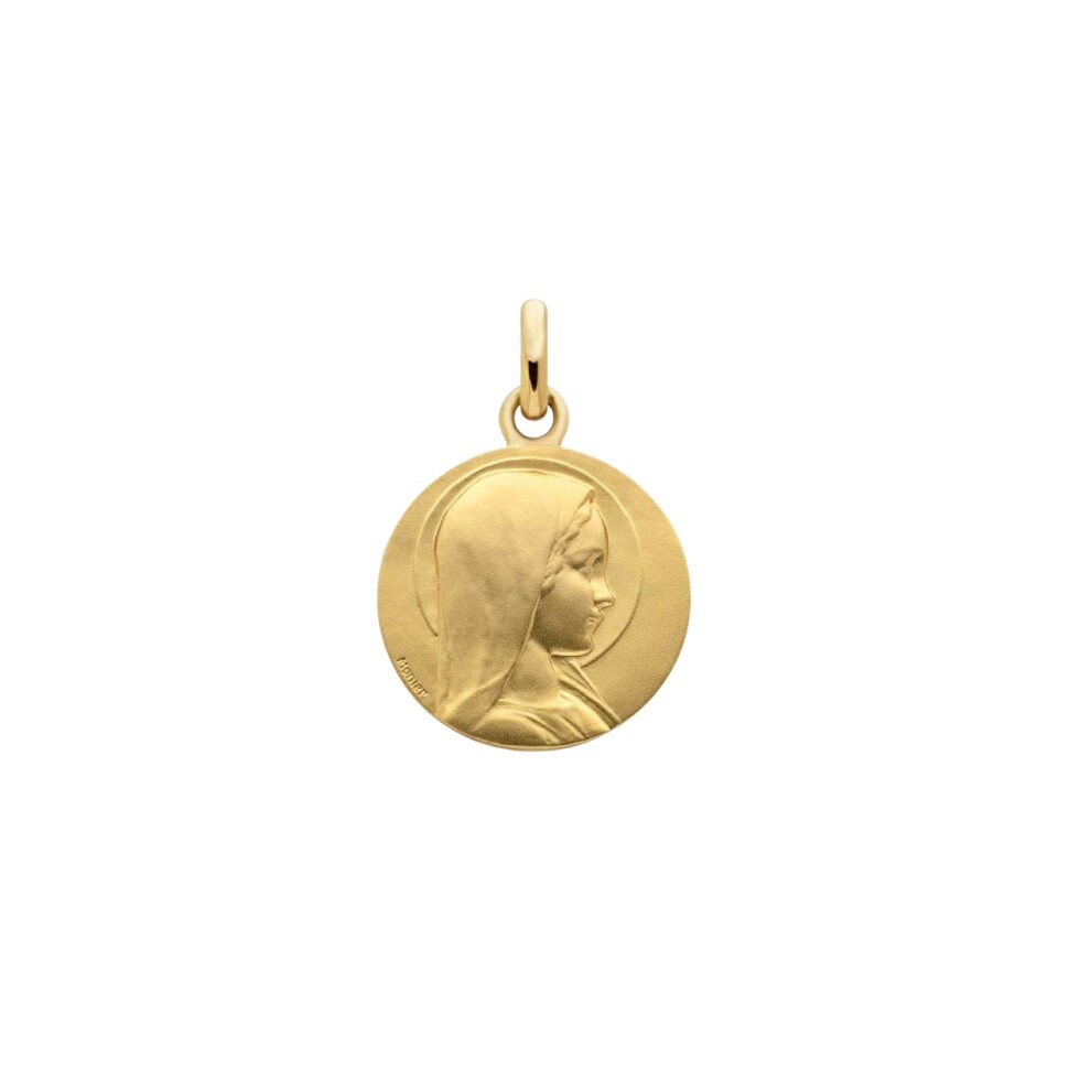 Médaille Arthus Bertrand Vierge Jeune en or jaune sablé