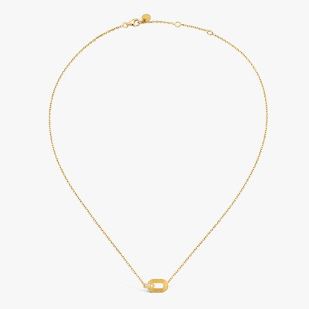 Collier Arthus Bertrand Ruban en or jaune polie et diamants