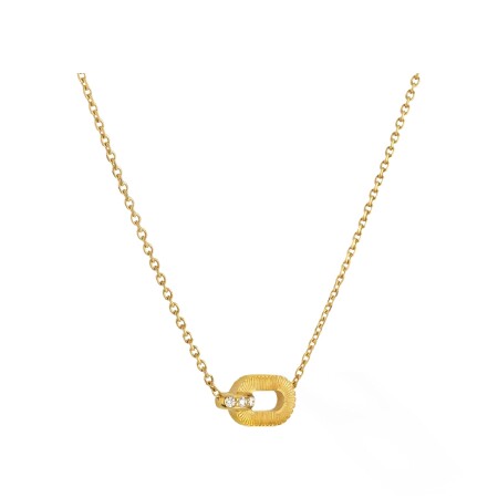 Collier Arthus Bertrand Ruban en or jaune polie et diamants