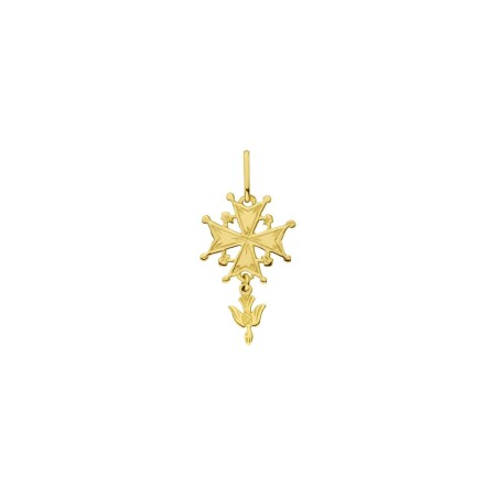 Médaille Augis Croix Huguenote en or jaune, 20x10mm