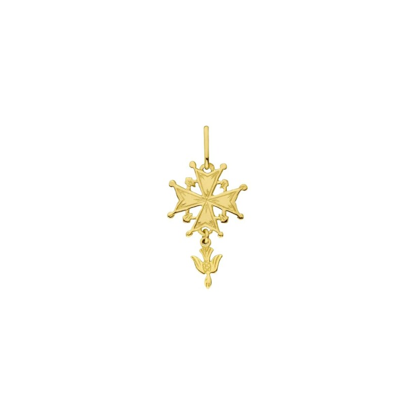 Médaille Augis Croix Huguenote en or jaune, 20x10mm
