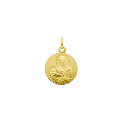 Médaille Augis Vierge à l'enfant en or jaune
