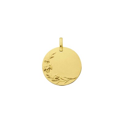 Médaille Augis fleur en or jaune