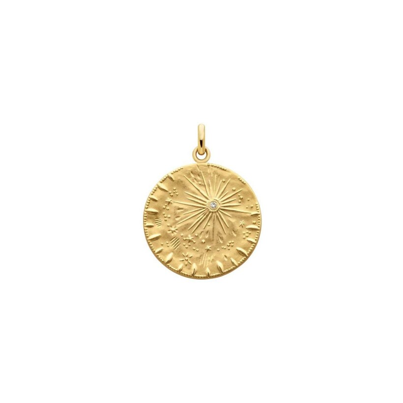 Médaille Arthus Bertrand Pluie d’étoile or jaune poli et diamant