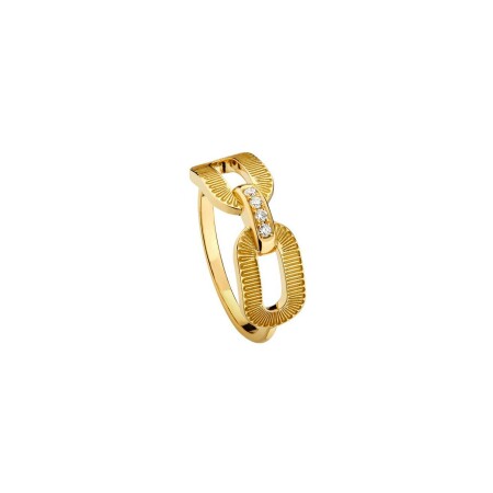 Bague Arthus Bertrand Ruban en or jaune et diamants, taille 54