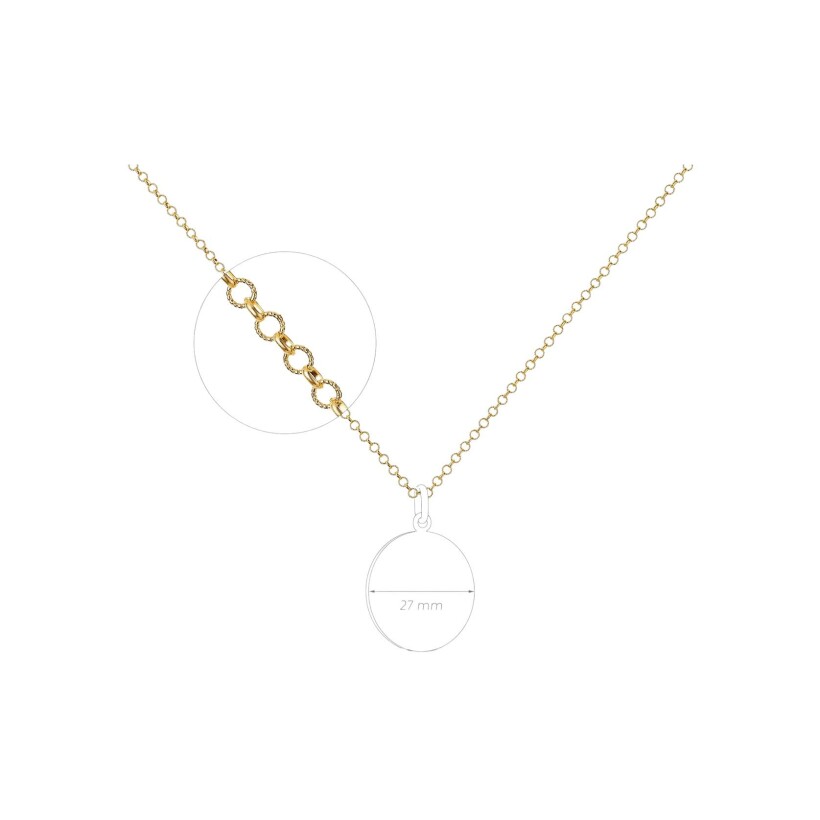 Arthus Bertrand Jaseron Striée chain in yellow gold, 60cm