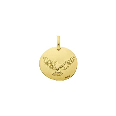 Médaille Augis colombe divine en or jaune, 16mm