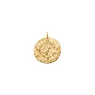 Médaille Arthus Bertrand Comédie boussole en or jaune, 18mm