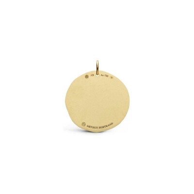 Médaille Arthus Bertrand Comédie boussole en or jaune, 18mm