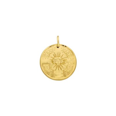 Médaille Arthus Bertrand Versailles Roi Soleil en or jaune satiné, 18 mm