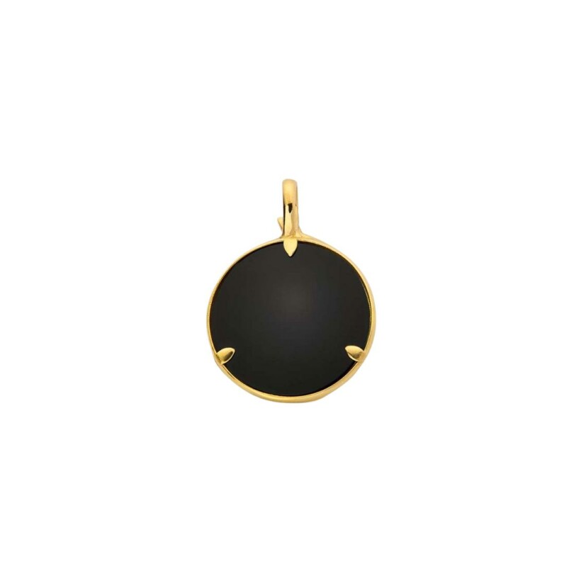 Arthus Bertrand Flora medal, polish yellow gold and onyx