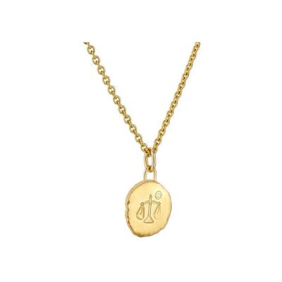 Médaille Arthus Bertrand Astro Balance en or jaune et diamant, 15 mm