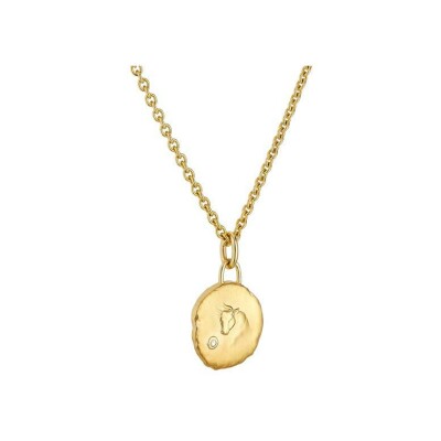 Médaille Arthus Bertrand Astro Taureau en or jaune et diamant, 15 mm
