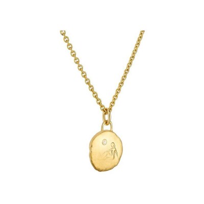 Médaille Arthus Bertrand Astro Vierge en or jaune et diamant, 15 mm