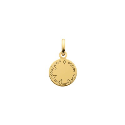 Médaille Arthus Bertrand Ma Mini Médaille Etoile en or jaune et diamant, 10 mm