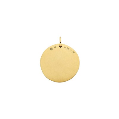 Arthus Bertrand Medal Comedy Clover in polished yellow gold and diamond, 23 mm